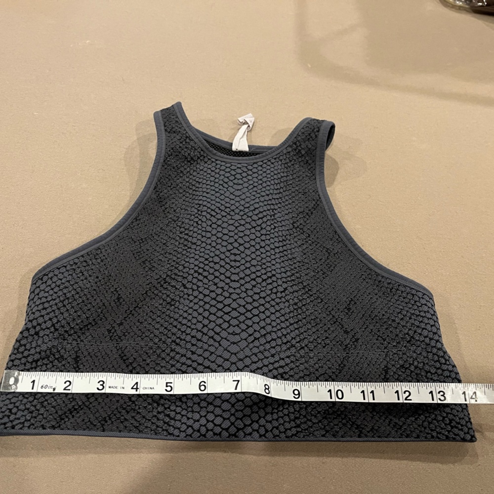 3/$30 Avacado high neck racerback reversible black grey sports bra M/L
